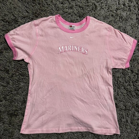 2000s Nike Mariners Pink Baseball Tee Size XL - Picture 1 of 6